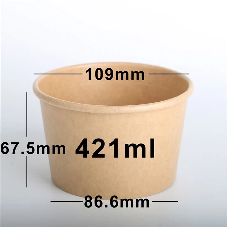 Disposable Kraft Ice Cream Paper Bowl